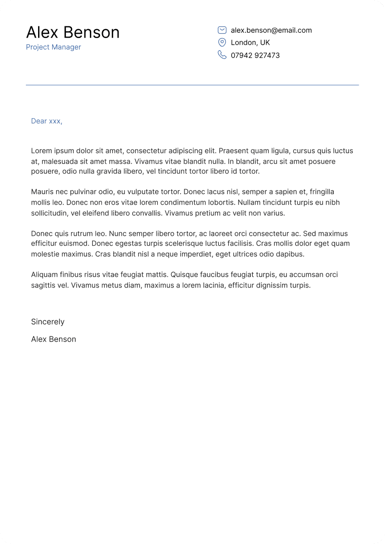 Cover Letter 1